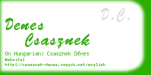 denes csasznek business card